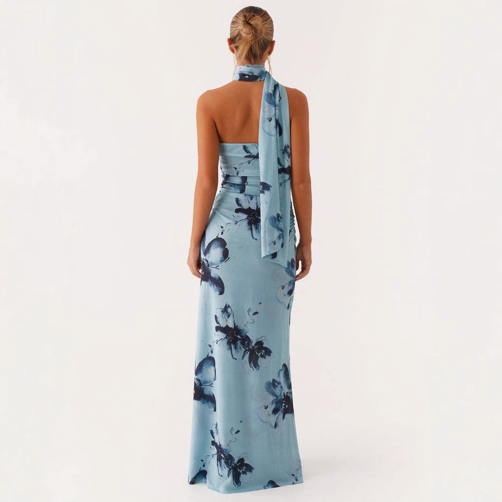 Dame Maxi-kjole med floral design Skovae