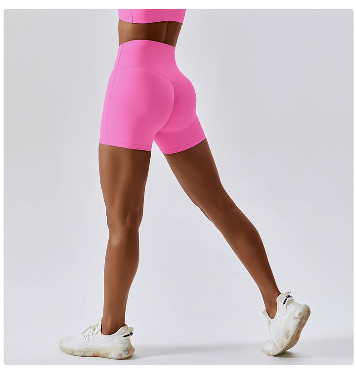 Stilla | Farve Nude Feel Yoga Shorts Høj Talje Tætte Sports Leggings Til Hofte Løftende Løb Workout