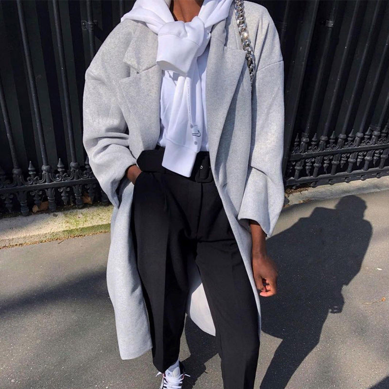 Dame Oversized Frakke I Det Elegante Design Skovae