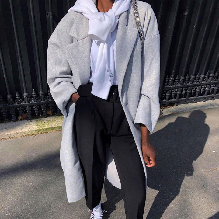 Dame Oversized Frakke I Det Elegante Design Skovae