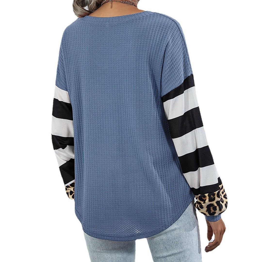 Dame V-hals sweater med iøjnefaldende ærmer Stilla