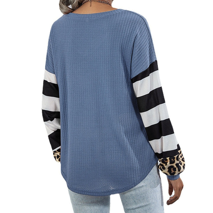 Dame V-hals sweater med iøjnefaldende ærmer Stilla