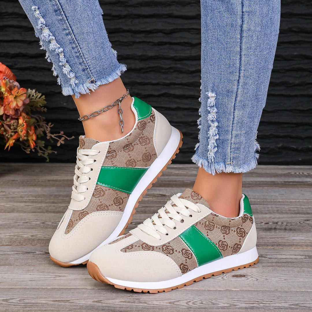 Dame Sneaker med trendy mønstervariation og sporty design Stilla