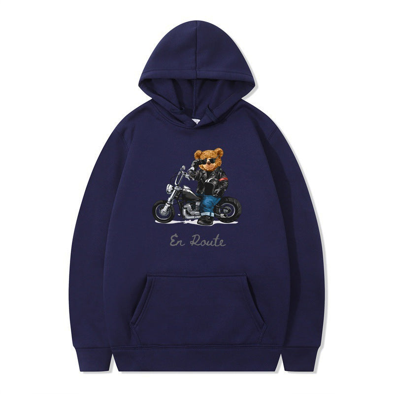 Dame hoodie med unikt bjørne design og afslappet pasform Skovae