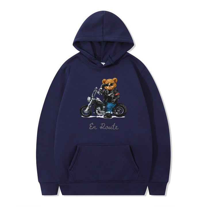 Dame hoodie med unikt bjørne design og afslappet pasform Skovae