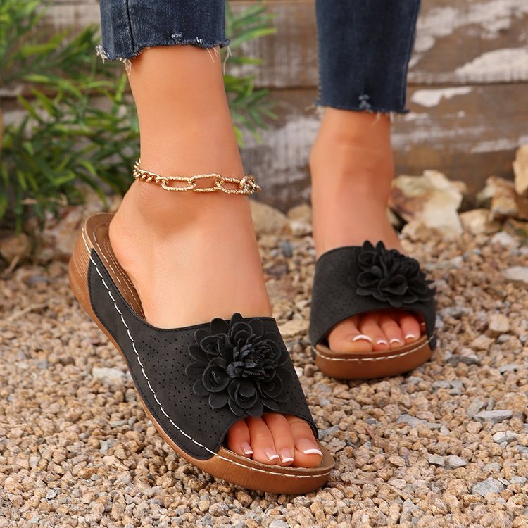 Dame mode toe separator sandaler med blomstret design og ergonomisk komfort Stilla