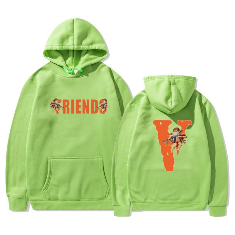 Kvinde hoodie med karakteristisk front- og rygprint Skovae
