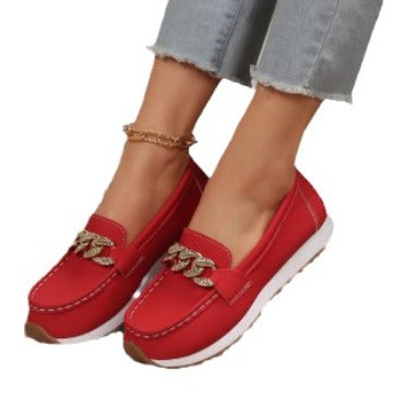 Dame Slippers med moderne kædeaccent og komfortabel sål Stilla