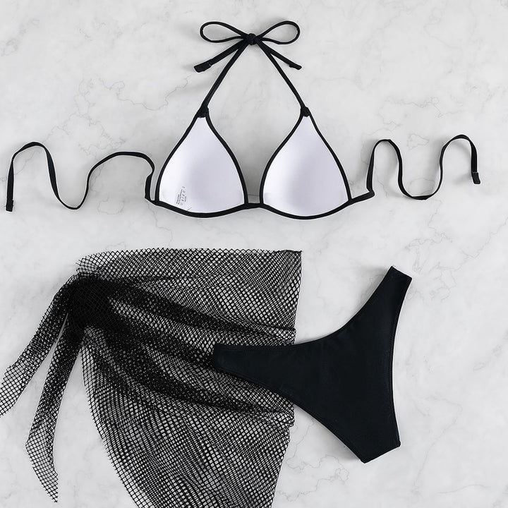 Damer Forførende Triangle-Bikini med Net Nederdel Skovae