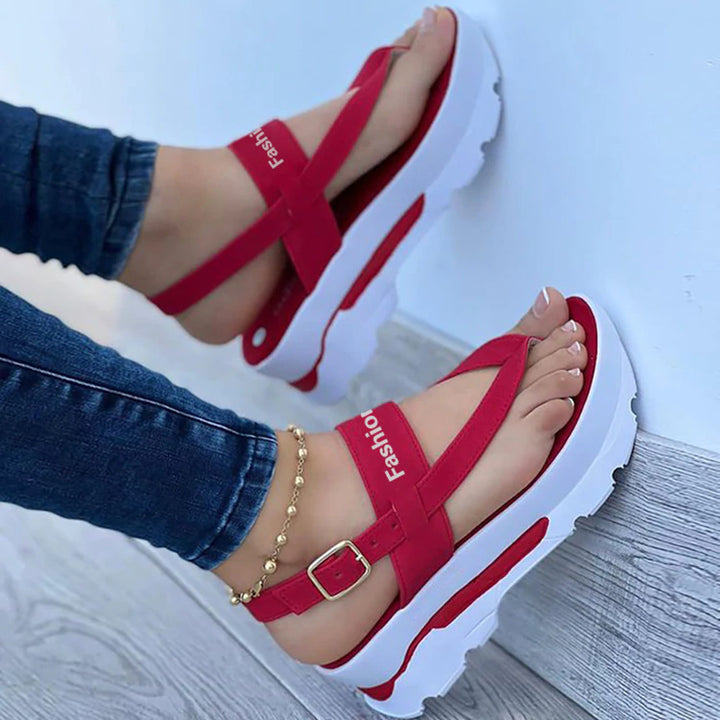 Dame Retro Platform Sandaler Stilla