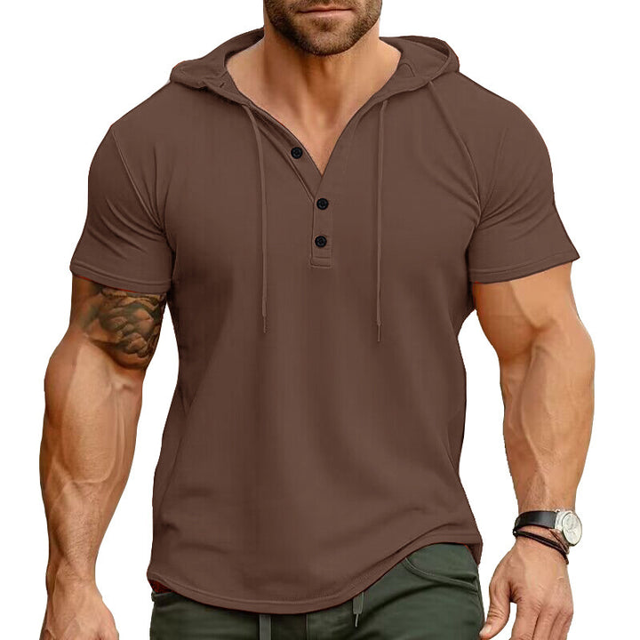 Herre Kortærmet Hoodie T-Shirt Stilla