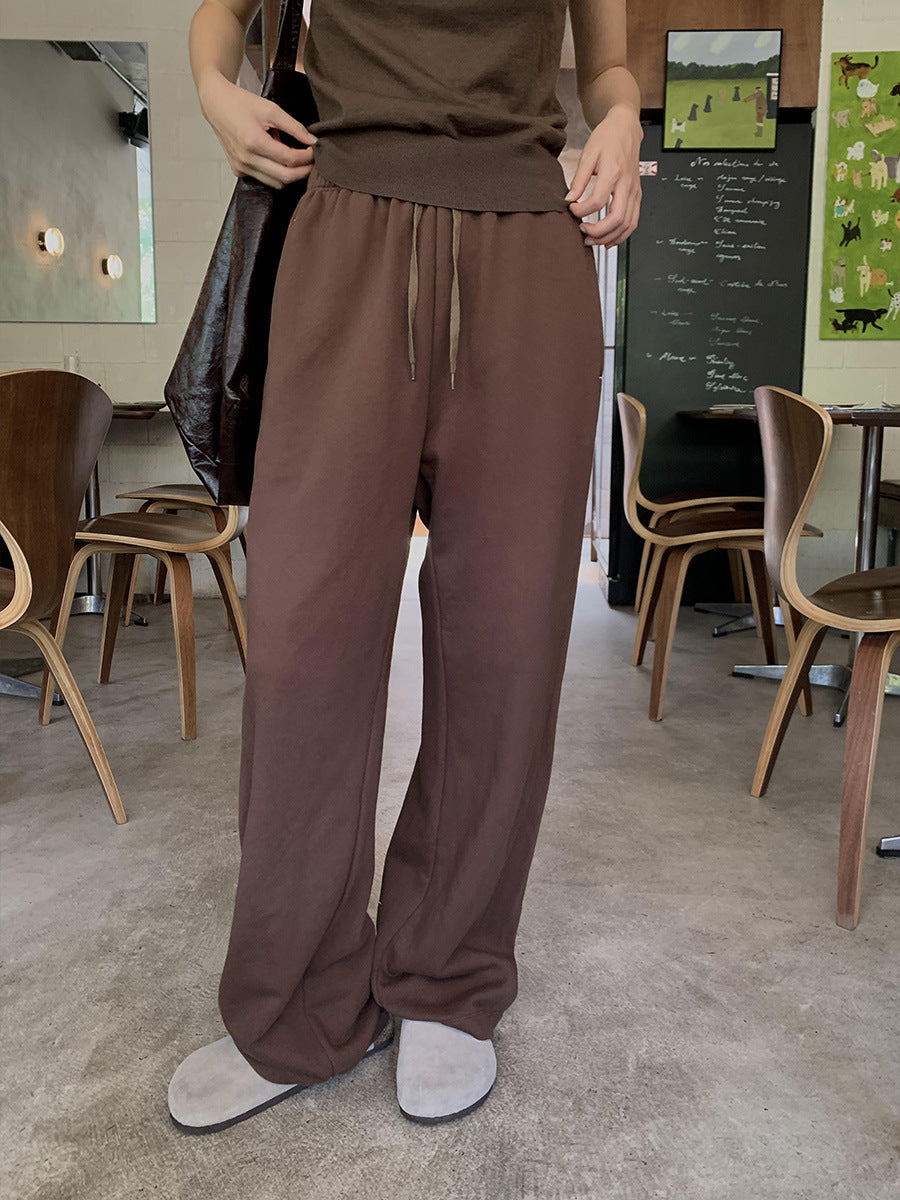 Dame komfortable fritidsbukser med elastisk talje og praktiske sidelommer Stilla