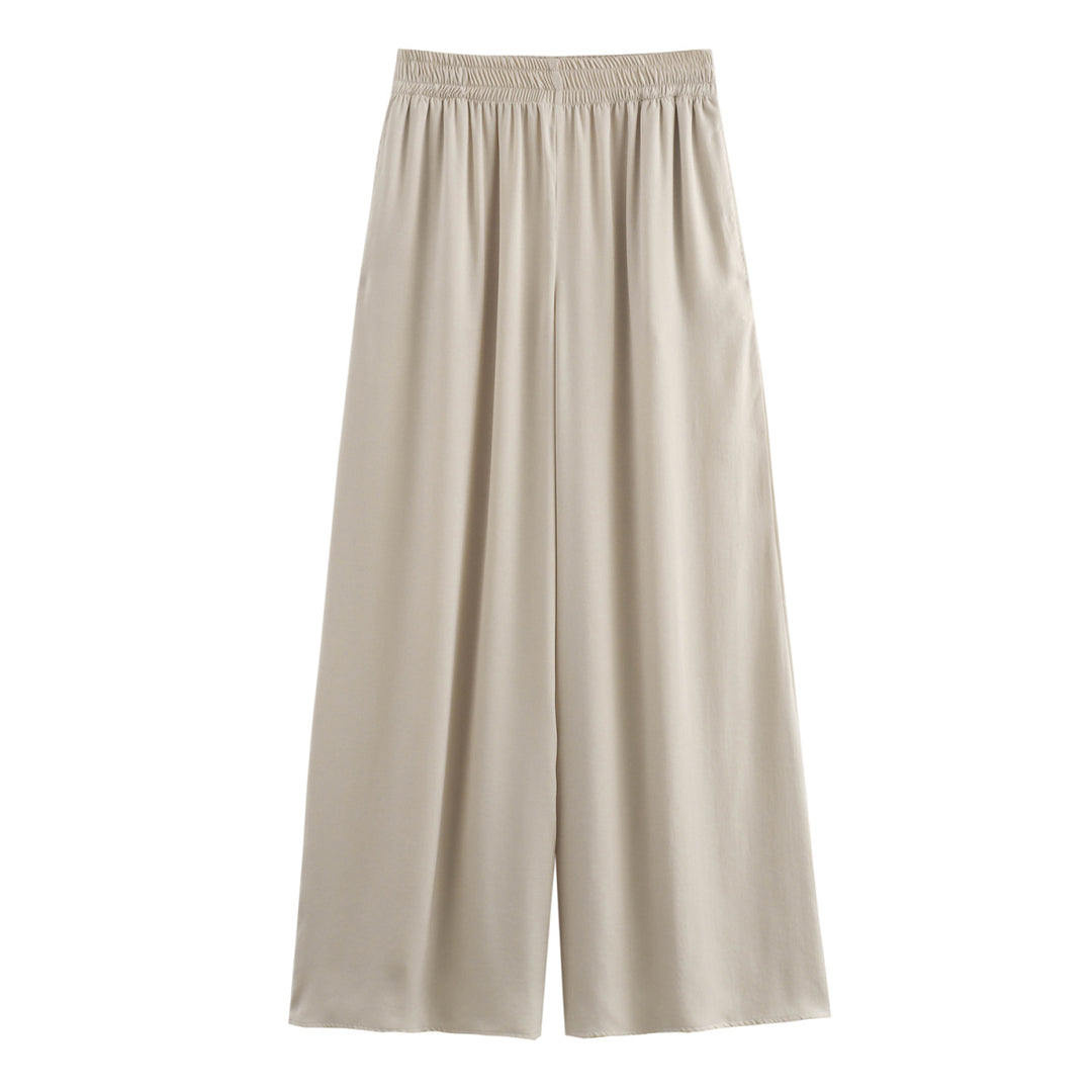 Damevidde culotte med elastisk bånd og flydende stof Skovae