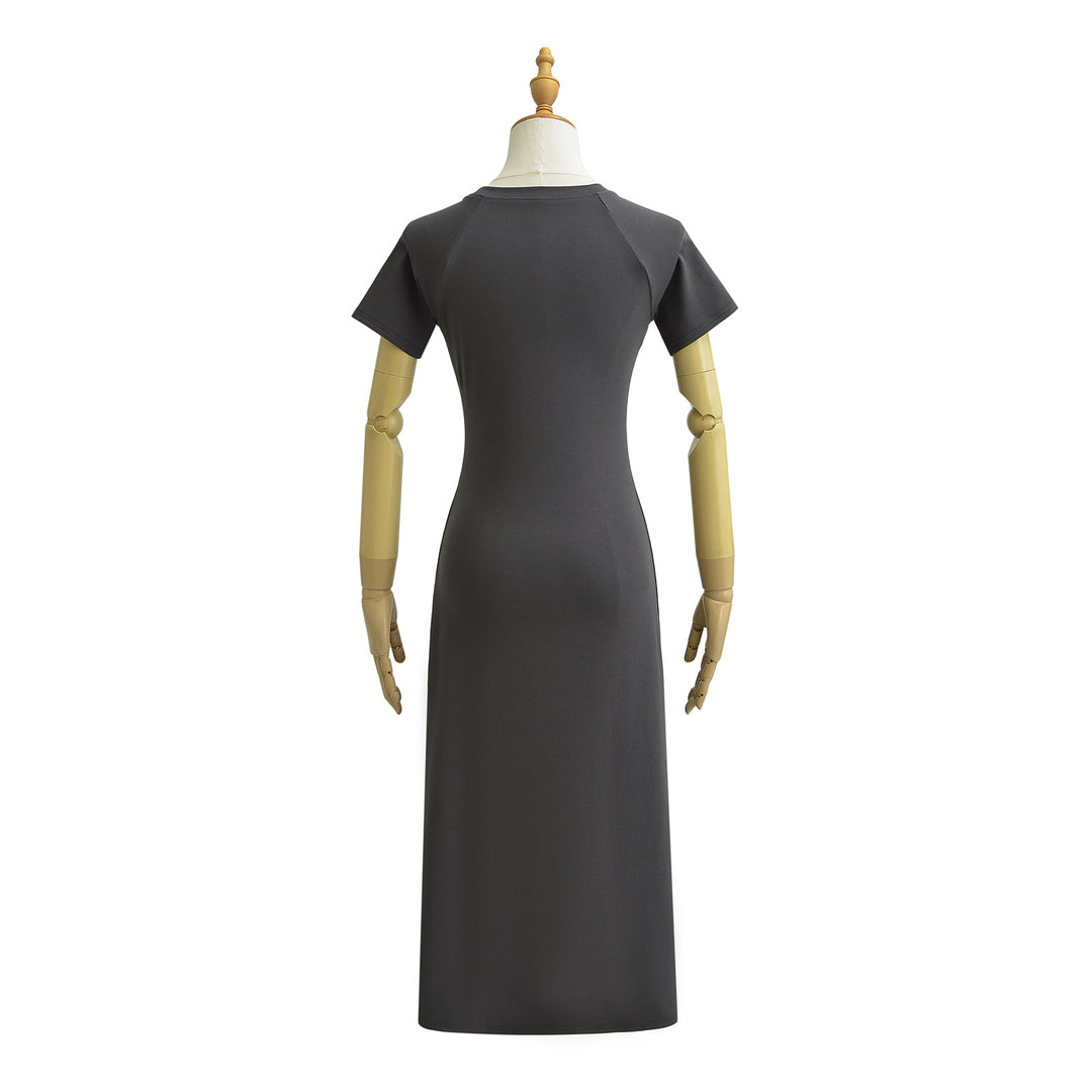Dame Casual Maxikjole med figursyet snit og sporty rynkeaccent Stilla