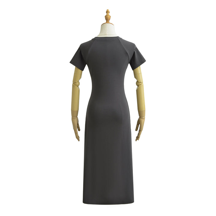 Dame Casual Maxikjole med figursyet snit og sporty rynkeaccent Stilla