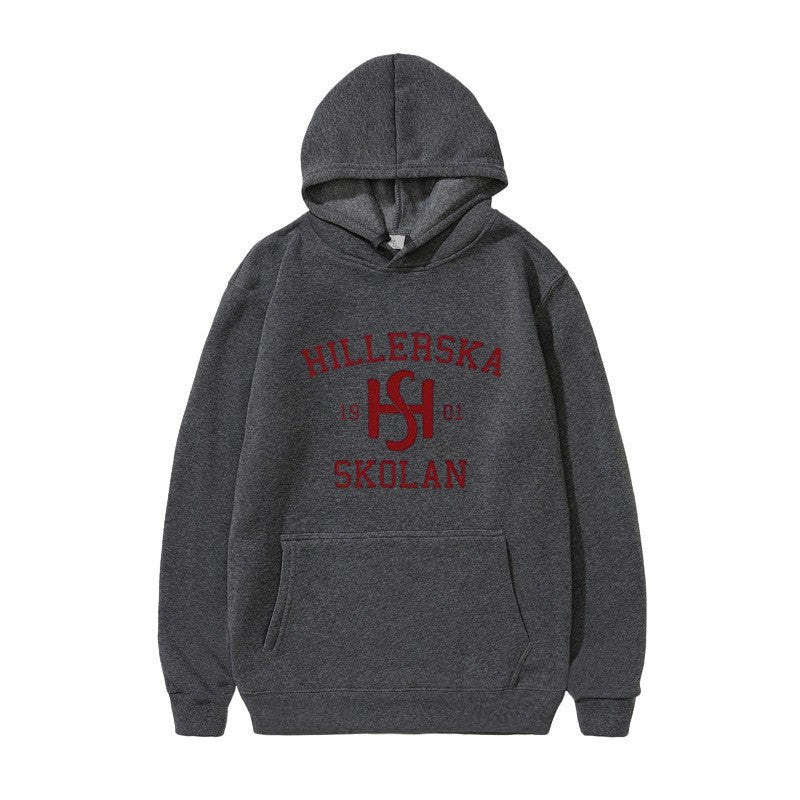 Kvinders hætte sweatshirt med klassisk skolemotiv og hyggelig indvendig for.
