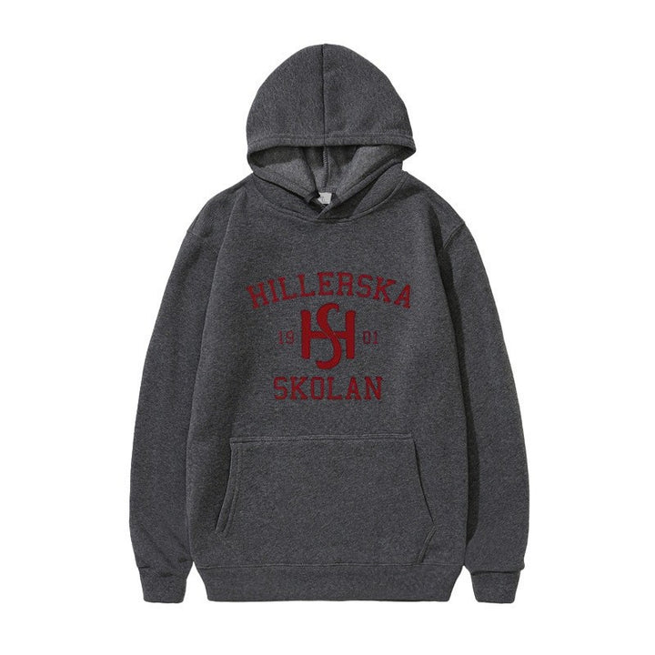 Kvinders hætte sweatshirt med klassisk skolemotiv og hyggelig indvendig for.