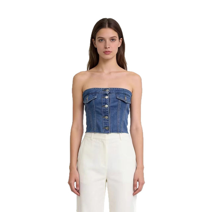 Dame Jeans Bustier Top Skovae