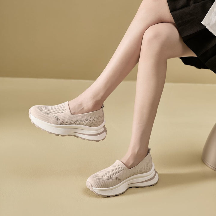 Dame Slip-On Komfort-Sneakers med skridsikker sål og åndbart overmateriale Stilla
