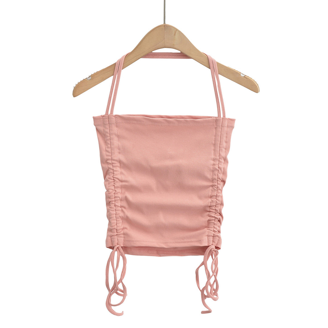 Dame Crop-Top med rynket design og justerbare stropper Stilla
