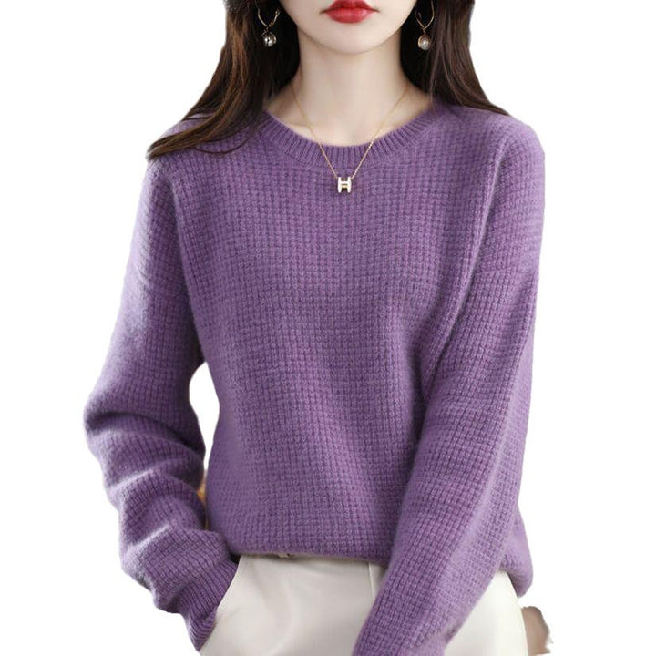Kvinders afslappede og varme sweater lavet af ædel strik Stilla