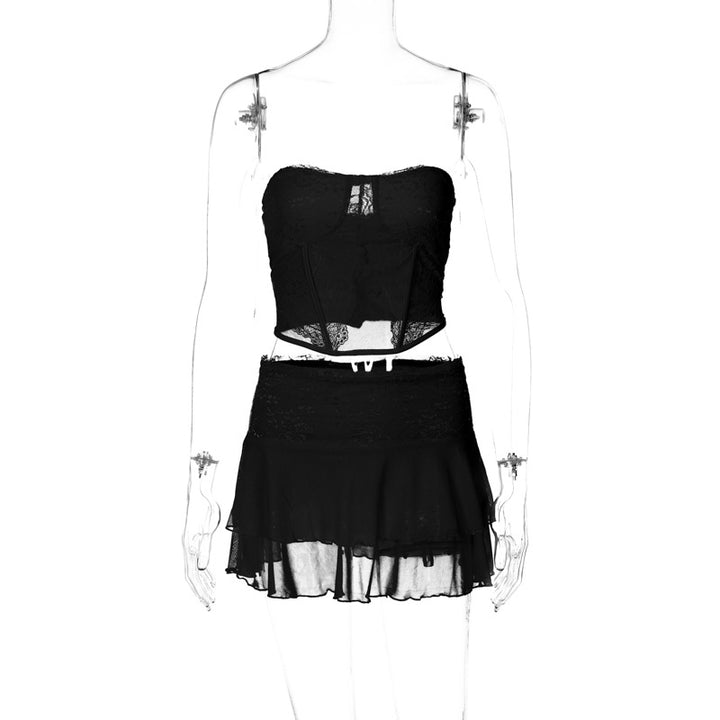 Dame Sexy Spidskjole med raffineret Bustier-oberdel og svajende Skørt Stilla