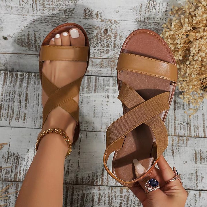 Dame Komfortable Sandaler med elegant Krydsbånd-design og ergonomisk Såle Stilla