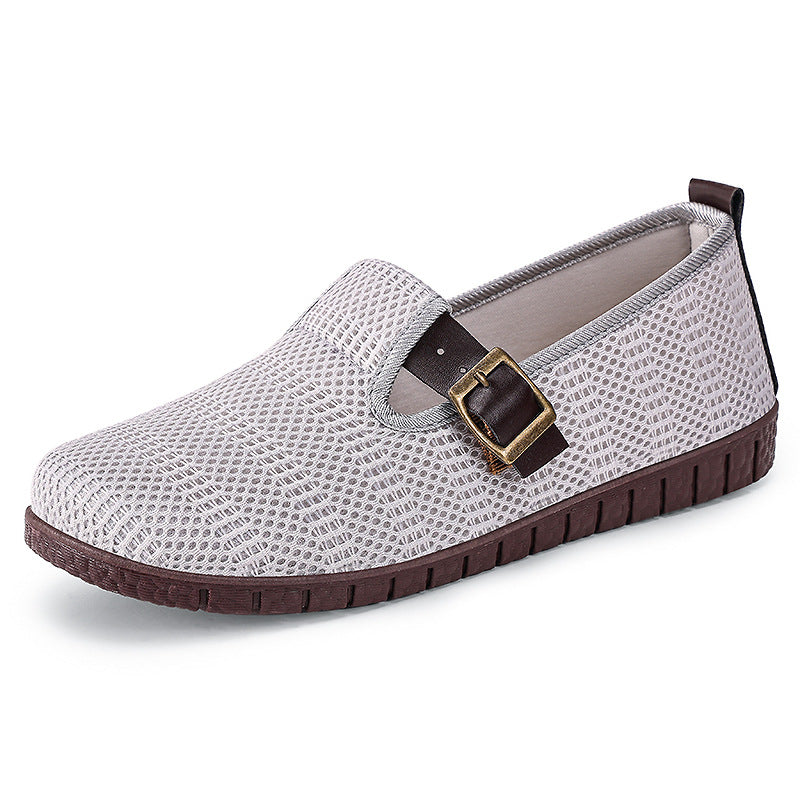 Dame Åndbare Slip-On Mokkasiner med Fashionable Rem Stilla
