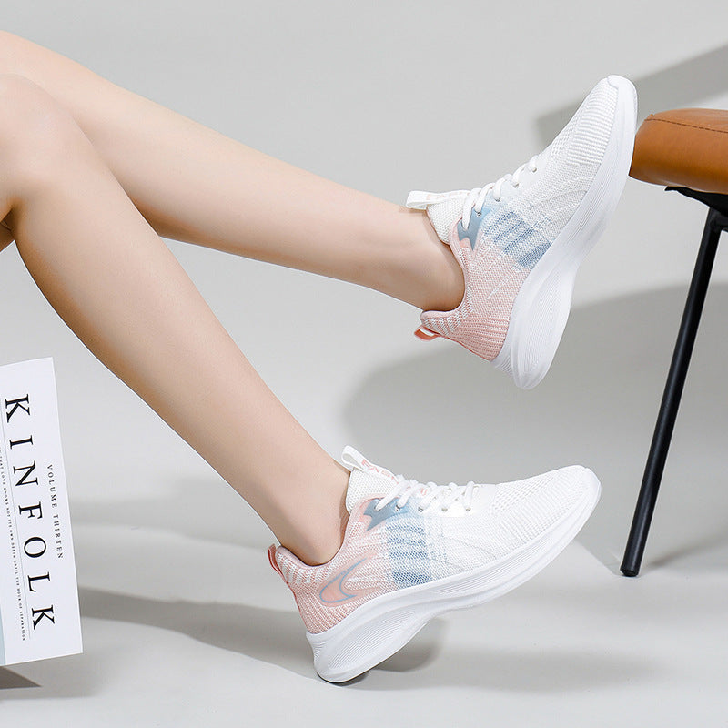 Dame Sporty Sneakers med åndbar strikoverflade og dynamisk dæmpningsteknologi Stilla