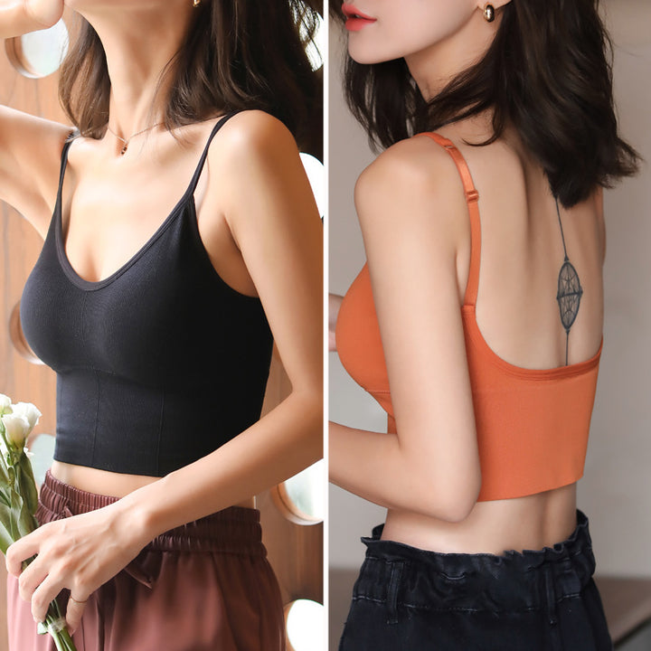 Dame Sports Crop-Top med justerbare stropper og åndbar ribstrukturen Stilla