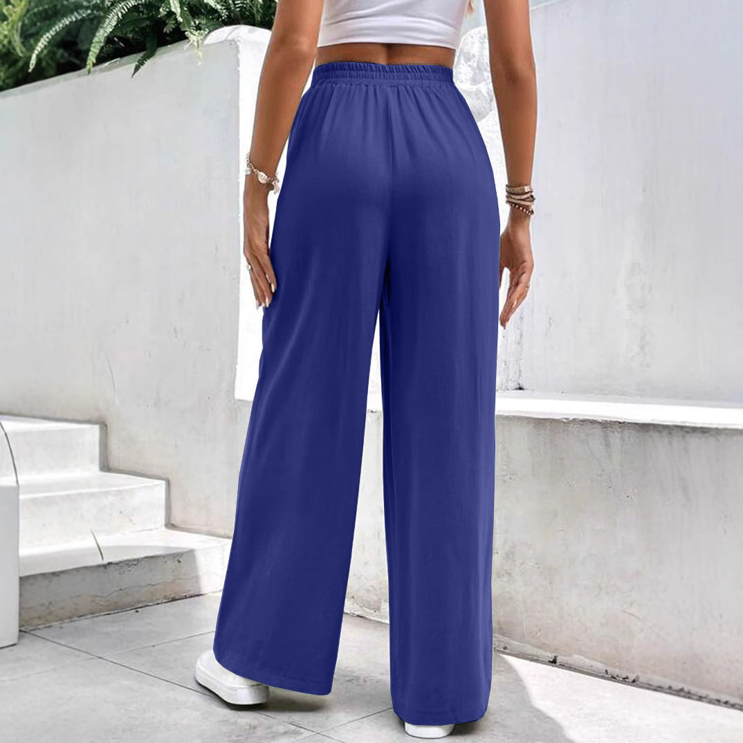 Dame Bred High-Waist-Bukser Stilla