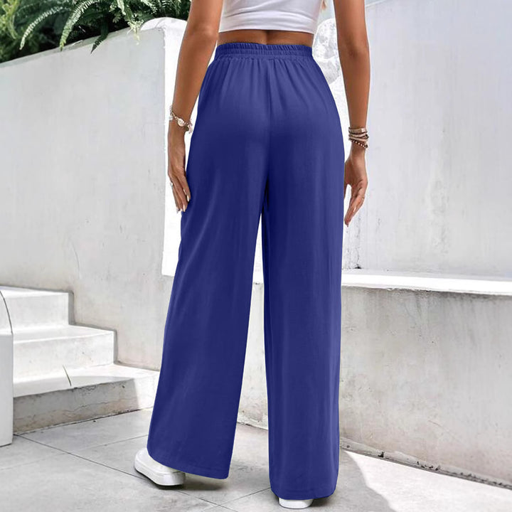 Dame Bred High-Waist-Bukser Stilla