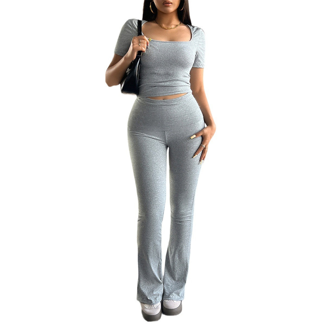Damer Casual Sport-outfit med kort overdel og løs buksestil Stilla