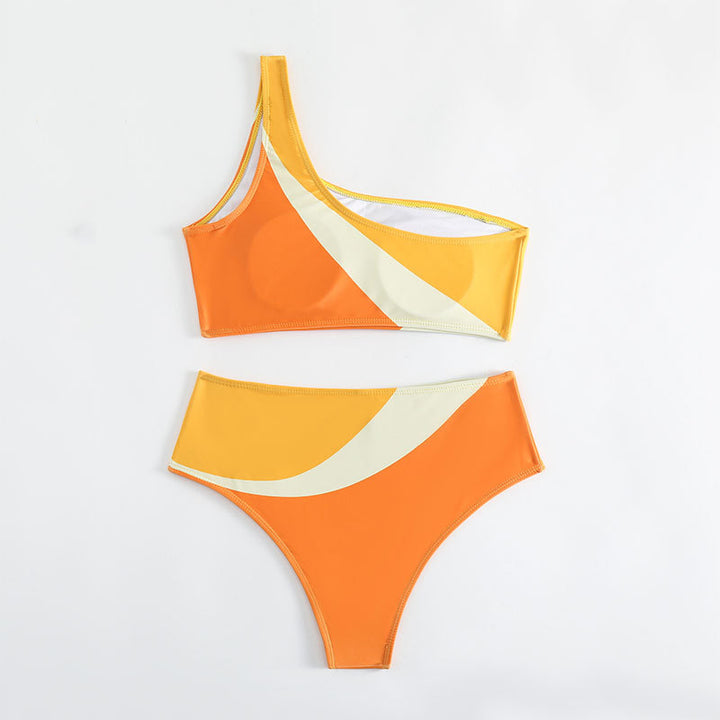 Dame Sidestrikket Bikini med farvematching design Skovae