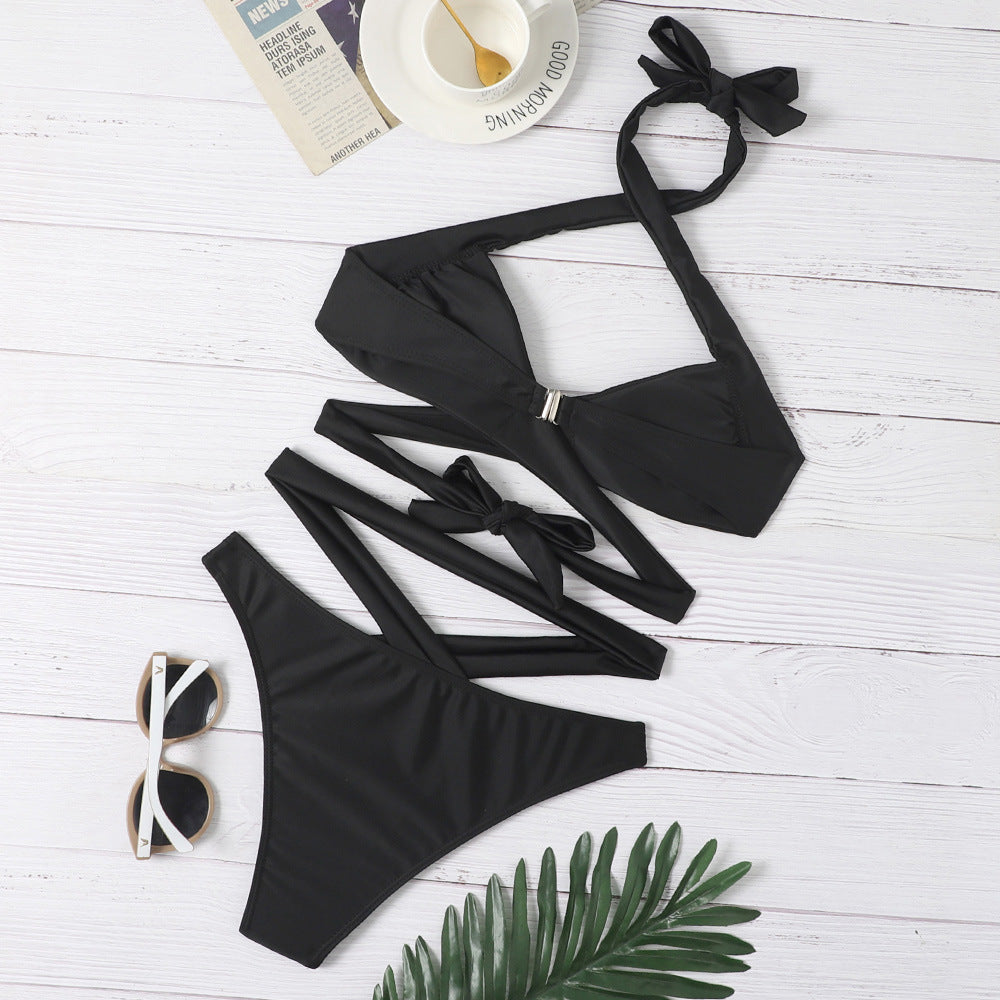 Dame justerbart Tie-Front Bikini-Sæt Stilla