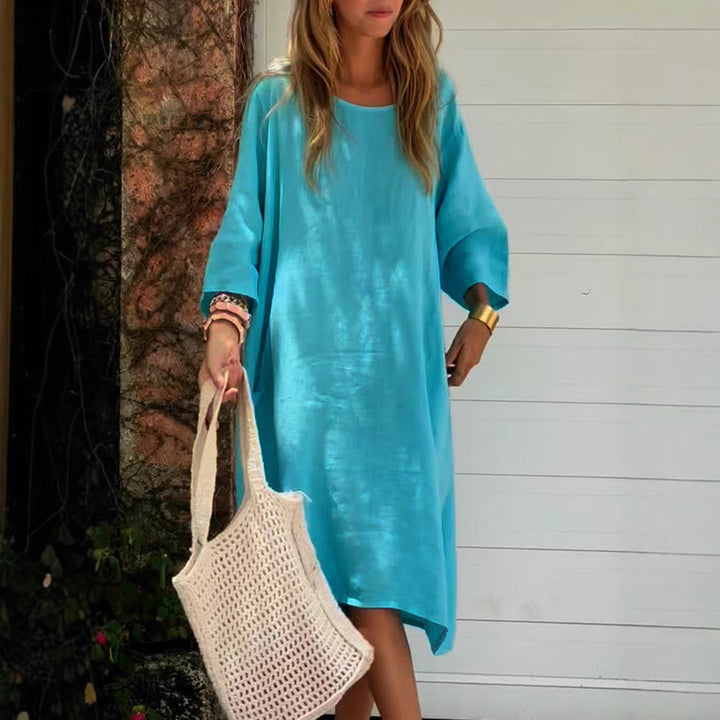 Dame luftigt Kaftan-kjole med praktiske lommer Stilla