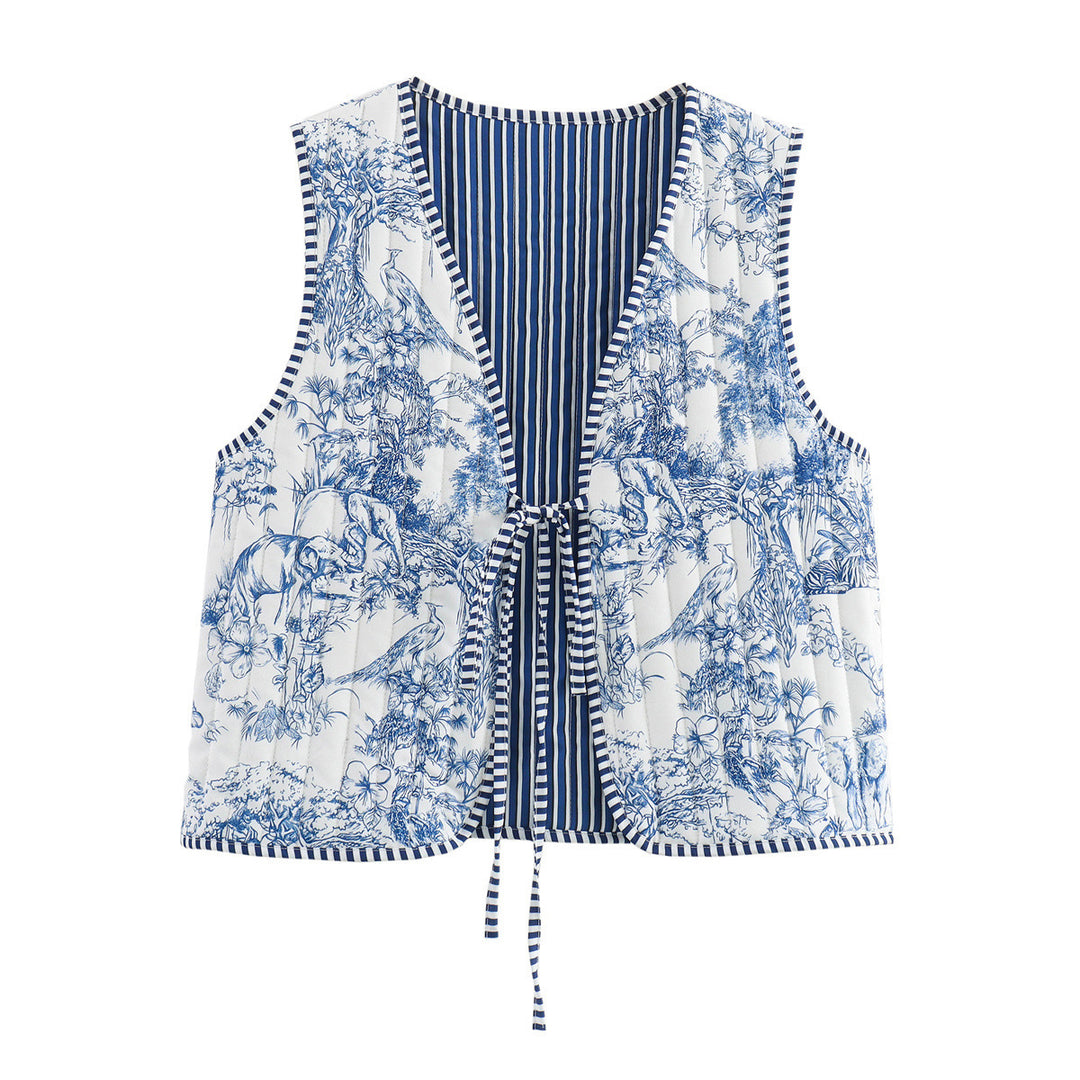 Femme Stepp-Blomster-Patchwork-Vest Stilla