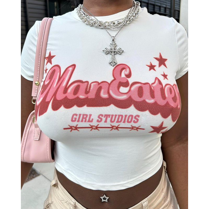 Dame Grafiktryk Crop Top Stilla 1751515531