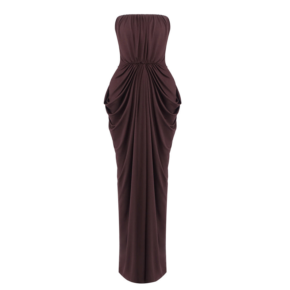 Damer Elegant Maxikjole med raffinerede draperinger Skovae