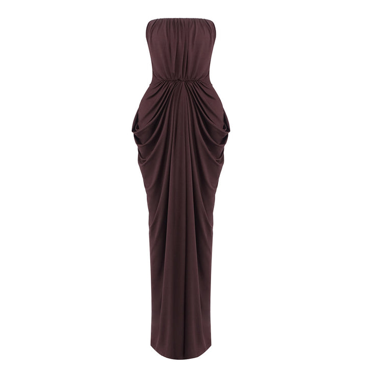 Damer Elegant Maxikjole med raffinerede draperinger Skovae