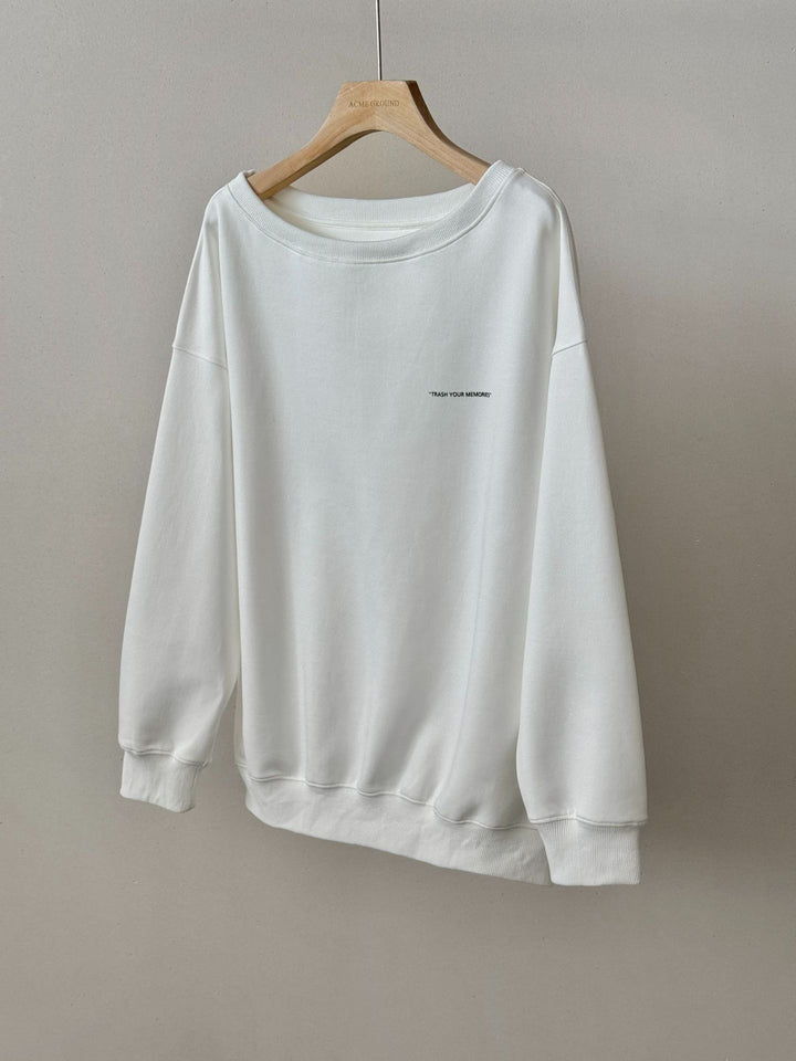 Dame oversized sweatshirt med asymmetrisk udskæring og afslappet pasform Stilla