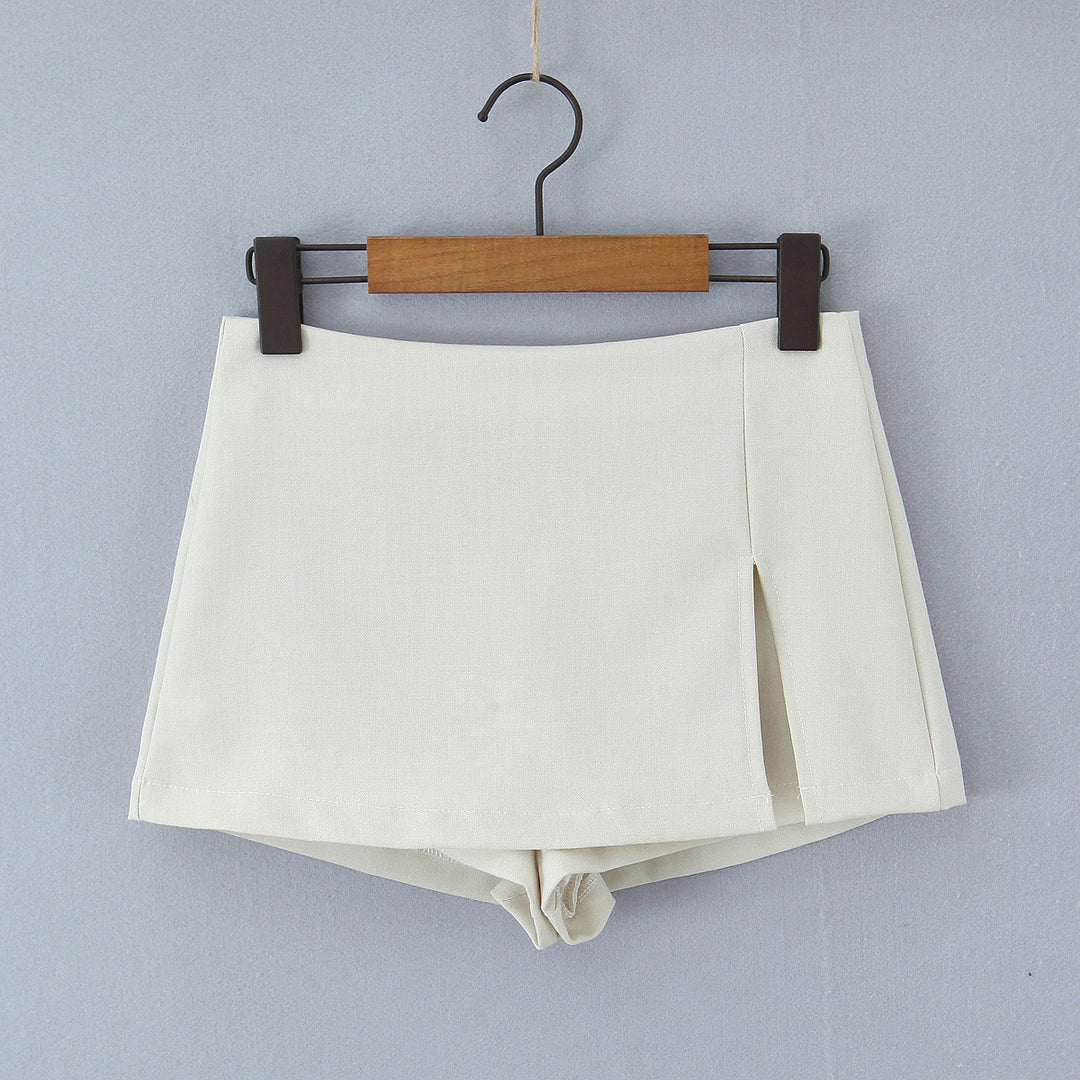 Dame sporty high-waist shorts med elegant snit og sidelæg Stilla