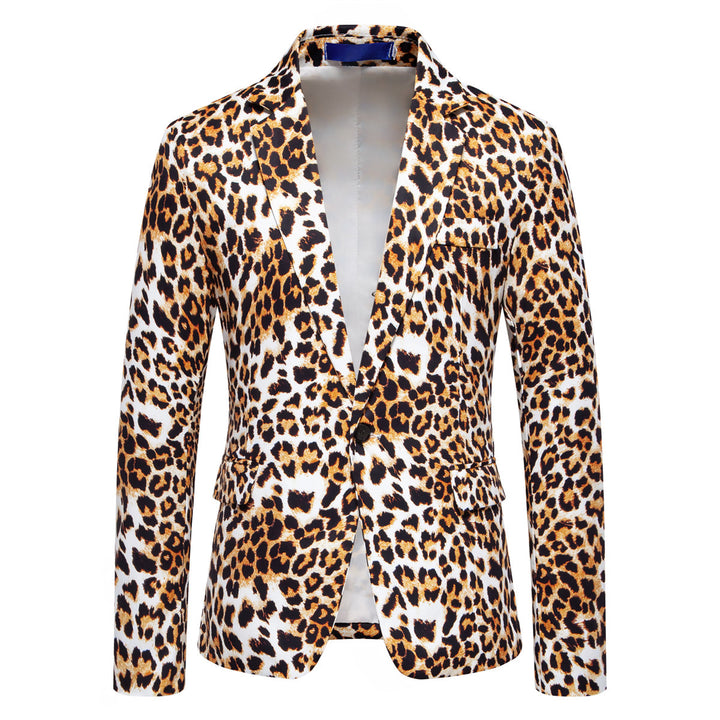 Herrer Statement Leopardmønster Blazer Stilla