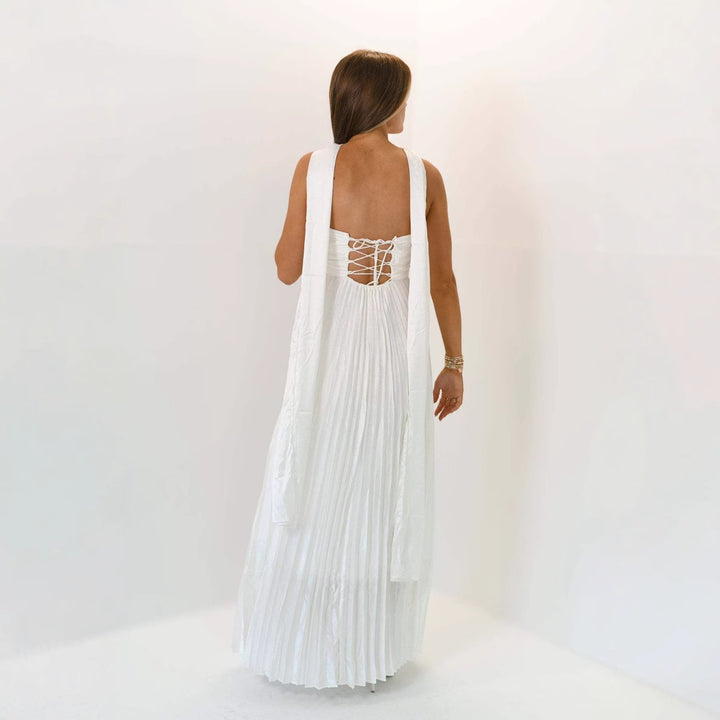 Damer elegante Maxi-nederdele med plisseringer Skovae