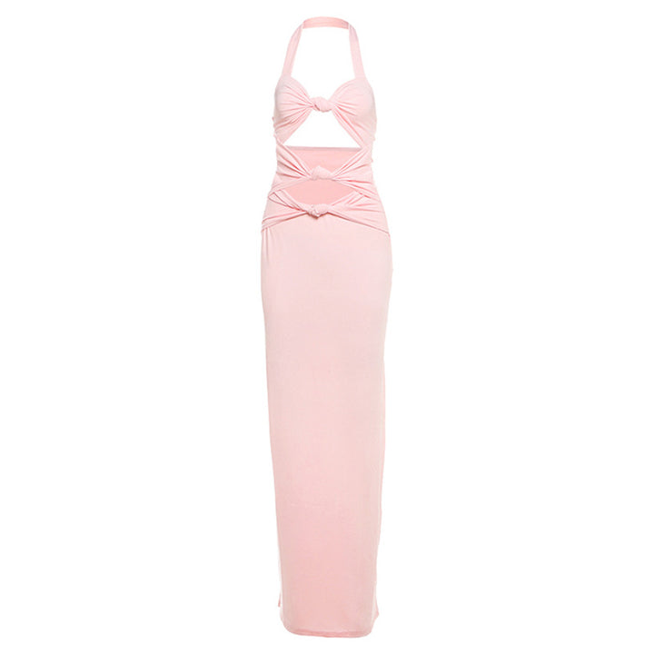 Dame Elegant Maxikjole med raffinerede cut-outs og indviklede detaljer Skovae