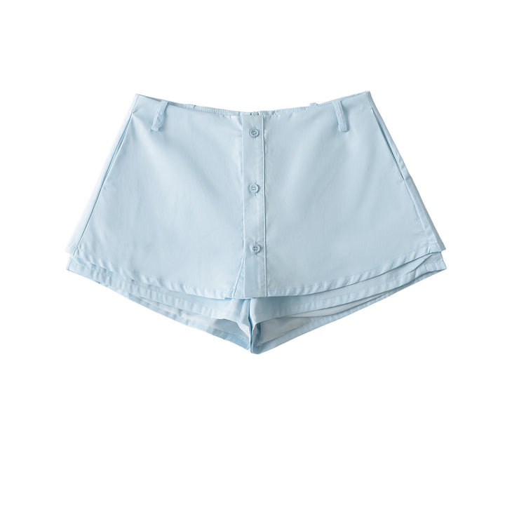 Dame modet High-Waist shorts med elegant snit og praktiske knapdetaljer Stilla