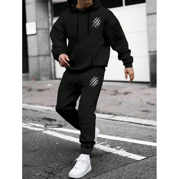 Herre tracksuit med moderne grafisk design og praktiske lommer Skovae