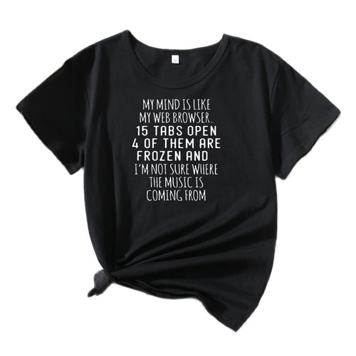 Dame Casual Komedie Grafik T-shirt Stilla