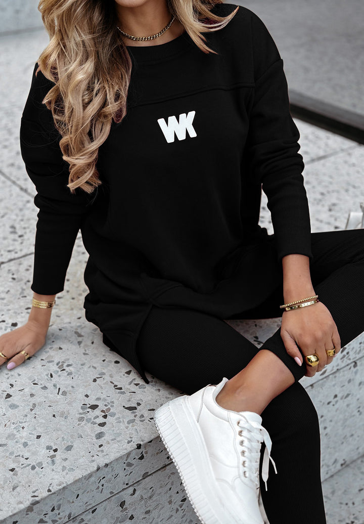 Kvinders sporty lounge sæt med oversized sweatshirt og figursyede leggings Skovae