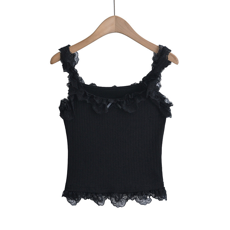 Dame ruffled skjorte med feminin struktur og elastisk bomuldsblanding Stilla